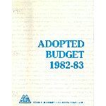 Adopted Budget, FY 1983